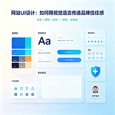 洪山建站-网站UI设计：如何用视觉语言传递品牌信任感